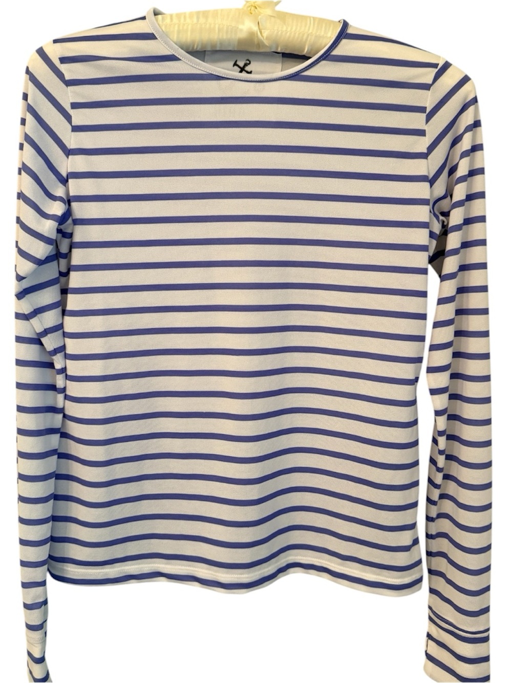HiHo Blue & White Striped Performance Long Sleeve Top Size M